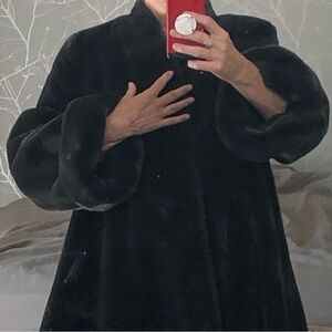 Couture Helene Faux Fur Swing Coat VTG